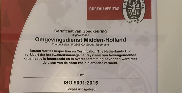 ODMH ISO 9001 2015 gecertificeerd